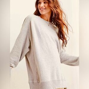 Aerie Cream Oversized Relaxed Sweatshirt